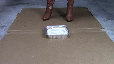 22378 - slave bought a cake for me to crush so he could lick it off my boots...